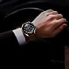 Mens Watches Chronograph Analog Quartz Watch Fashion Business Casual Watch Cool Watches Stainless Steel Waterproof Men's Wrist Watches Luminous Moon Phase Wrist Watch for Men #2