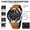 Mens Watches Chronograph Analog Quartz Watch Fashion Business Casual Watch Cool Watches Stainless Steel Waterproof Men's Wrist Watches Luminous Moon Phase Wrist Watch for Men #4
