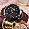 LIGE Mens Watches Fashion Waterproof Sports Chronograph Analogue Quartz Stainless Steel Leather Bracelet Wristwatch #2