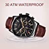 LIGE Mens Watches Fashion Waterproof Sports Chronograph Analogue Quartz Stainless Steel Leather Bracelet Wristwatch #3